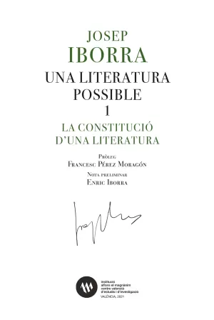 UNA LITERATURA POSSIBLE 1 (JOSEP IBORRA)